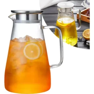 Jarra De Vidro Borossilicato Com Tampa De Inox 1,8 Litros