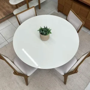 Mesa de Jantar Redonda 1,15m 4 Lugares Dalla Costa