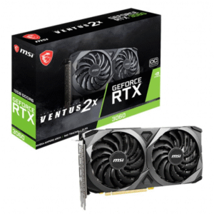 Placa de Vídeo RTX 3060 Ventus 2X 12G OC MSI GeForce, 12GB GDDR6, 15 Gbps, Ray Tracing
